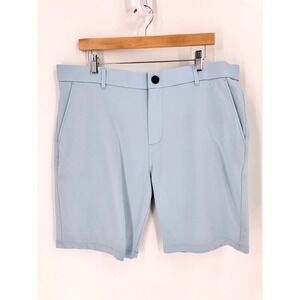 Greyson Golf Shorts Mens 38 Light Blue Performance Stretch Flat Front Casual